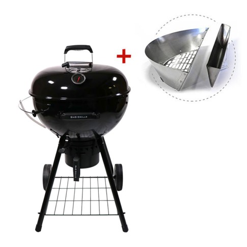 Угольный гриль SnS Kettle Black Edition, с корзиной SnS, 57 см, черный в Челябинске
